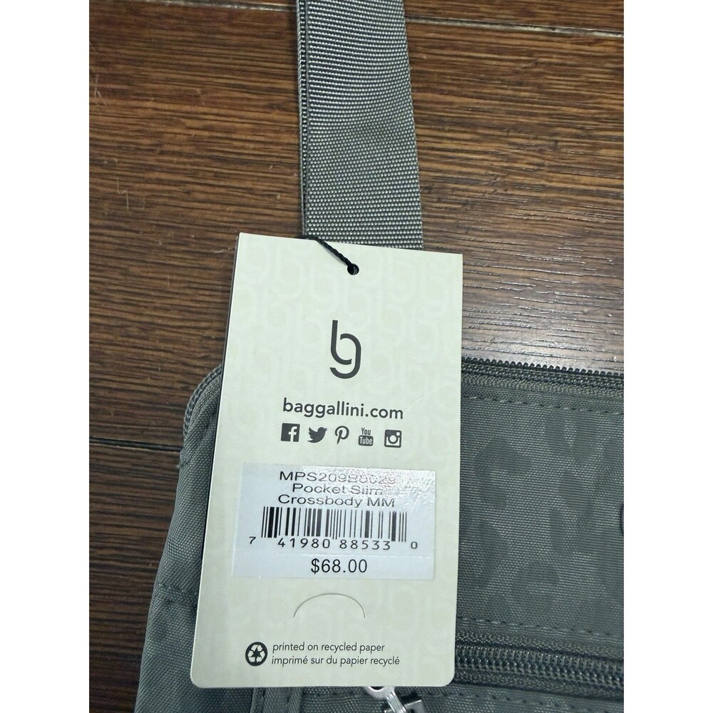 Baggallini Pocket Slim Crossbody Bag Purse Handbag NWT Floral Water Resistant - Picture 2 of 4